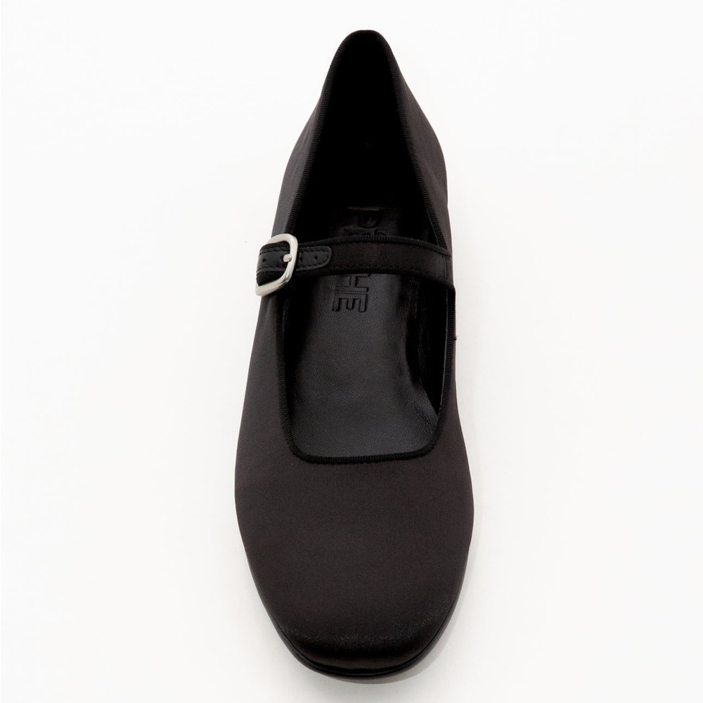 Peche Sacha satin Women's Black Mary Jane Shoes